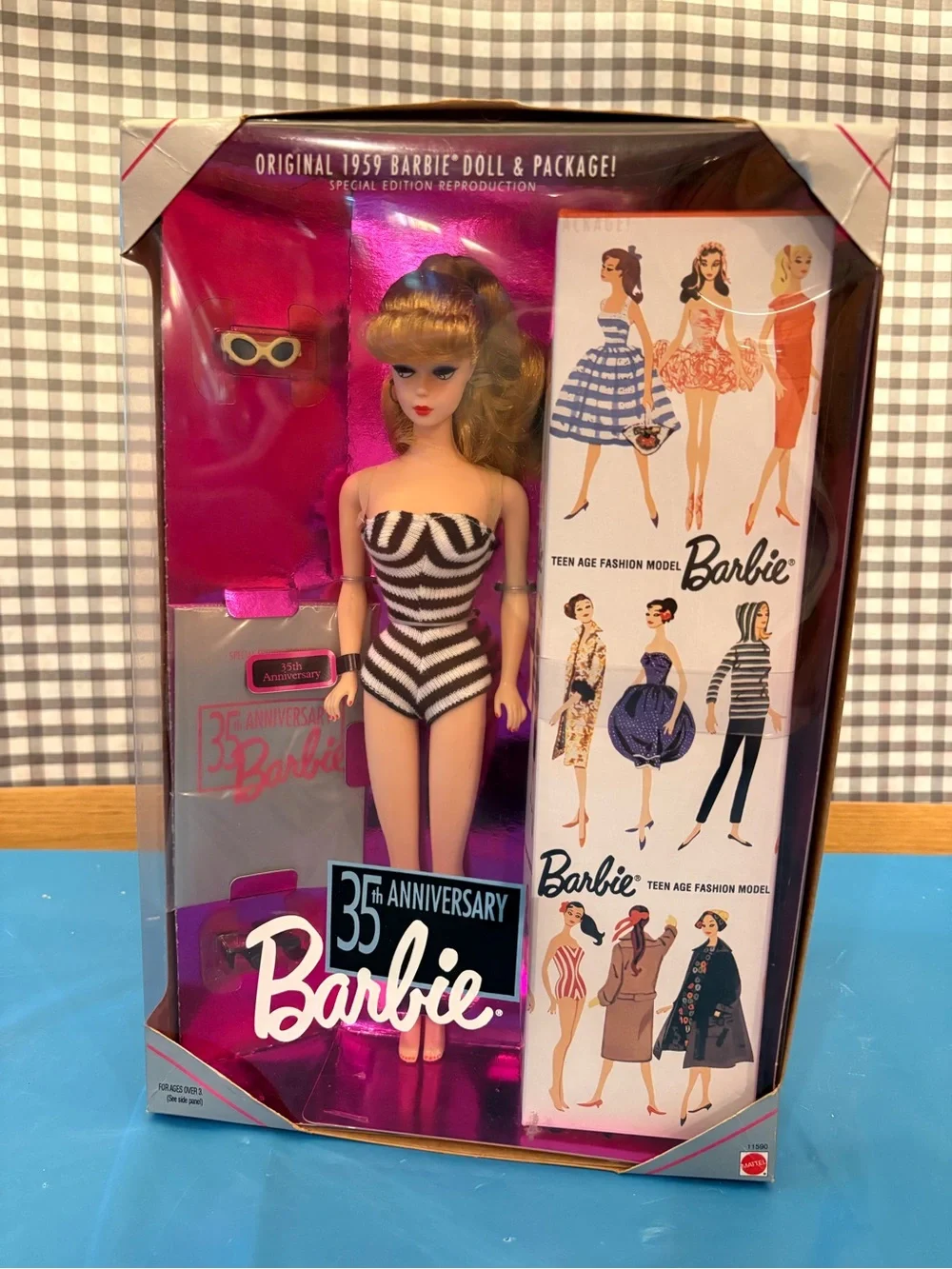 Mattel 35th Anniversary Barbie Special Edition 1993 w/ Sunglasses 11.5in